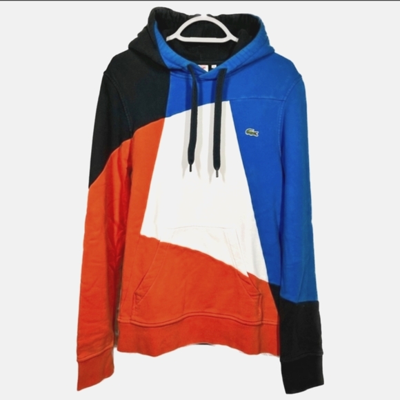 Lacoste | Sweaters | Lacoste Live Colorblock Hoodie Sz 2 Xss Like New |  Poshmark